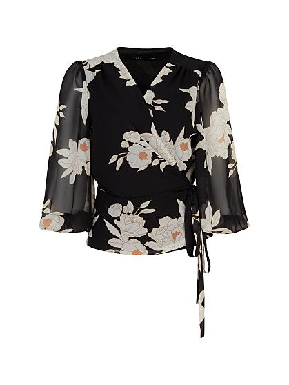 59.95 PEPLUM WRAP TOP