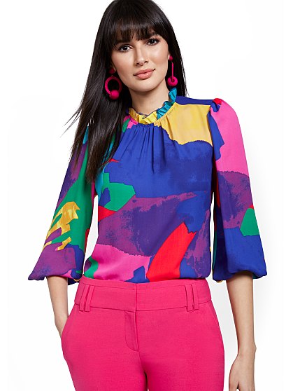 54.95 MOCK NECK BLOUSE