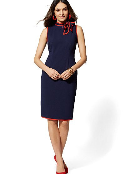 69.95 PIPED BOW NECK SHTH