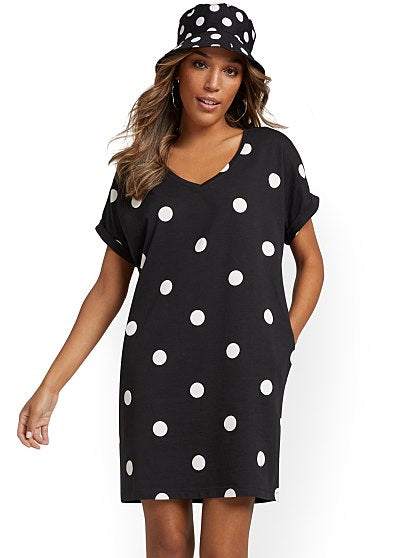 42.95 PERF TEE-VNECK  DOT