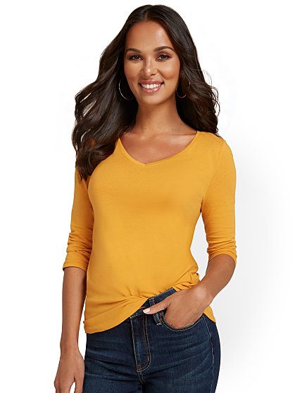 26.95 PERFECT 3/4 SLV TEE