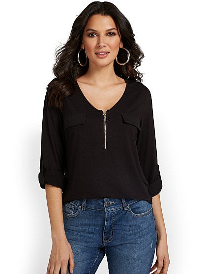 49.95 MIX MEDIA ZIP FRONT