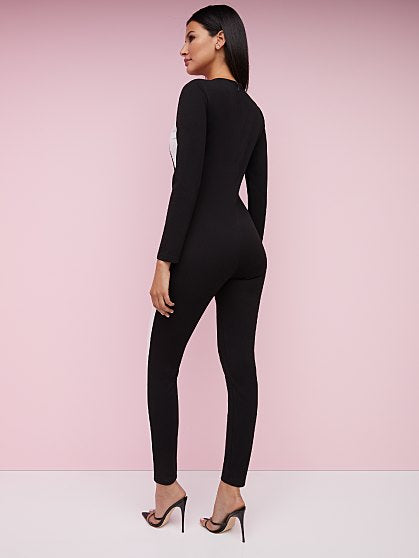 79.95 WHITE STRP CATSUIT