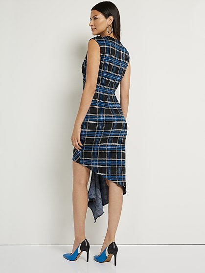 89.95 PLAID CREWNECK DRAM