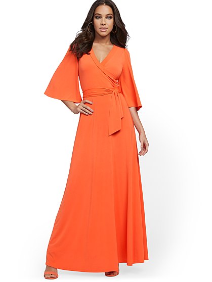 79.95 FLU SLV MAXI DRESS