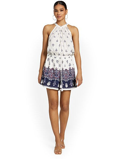59.95 PAISLEY ROMPER