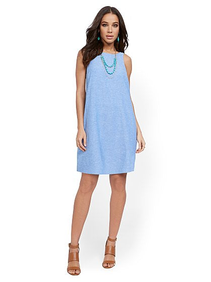 49.95 SLVLESS LINEN DRESS