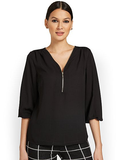 49.95 ZIP FRT 3/4 SLV BLO