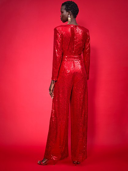 129.95 SEQUIN JUMPSUIT