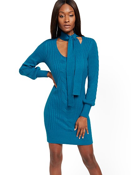 79.95 TIE NCK SWTR DRESS
