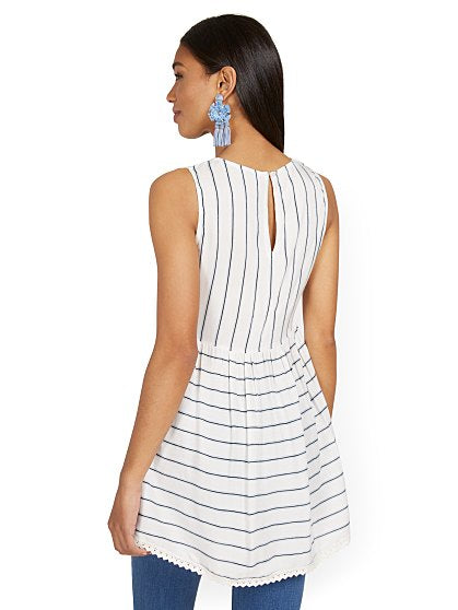 49.95 STRIPE CROCHET TANK