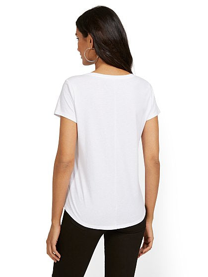 16.95 SPLIT NECK TEE