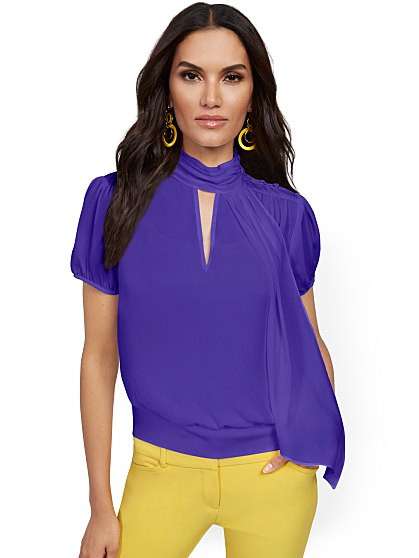 49.95 T SCARF TIE BLOUSE