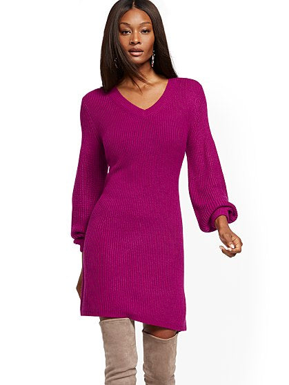 69.95 V NECK SWTR DRESS