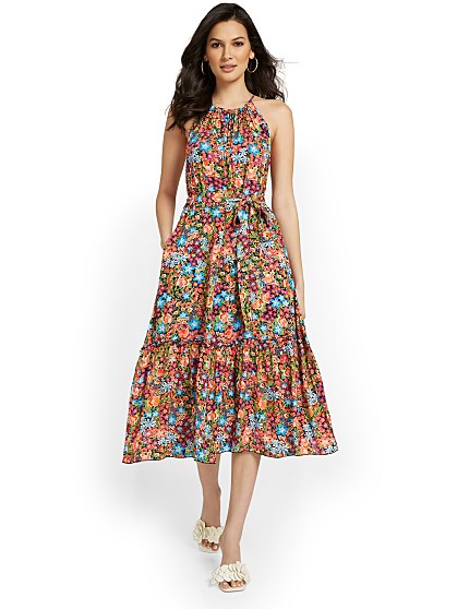 89.95 HALTER TIERED MIDI