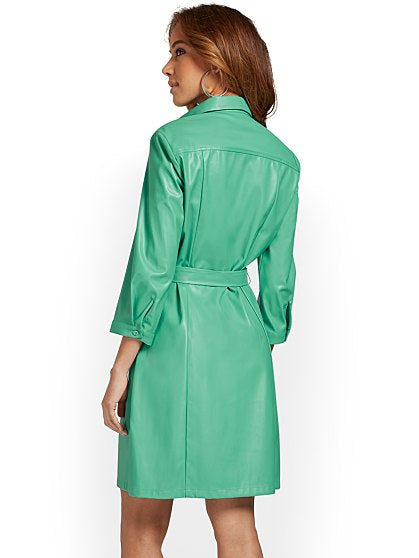 99.95 PU SHIRT DRESS