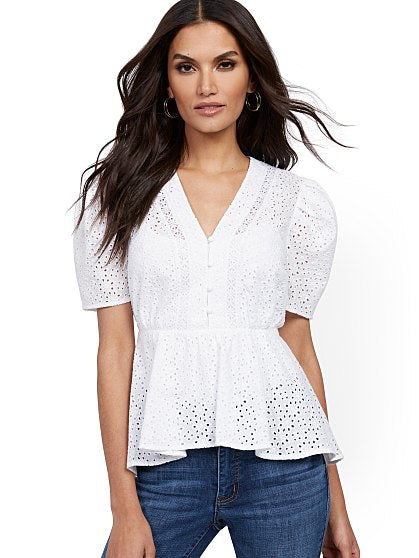 64.95 EYELET PEPLUM
