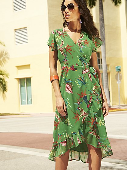 89.95 RUFFLE WRAP DRESS