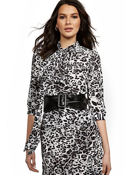 49.95 BOW BLOUSE PRINT
