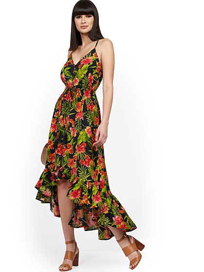 74.95 PALM PRINT DRESS