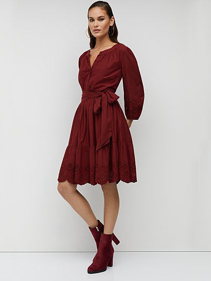 89.95 COTTON EYELET SHIFT