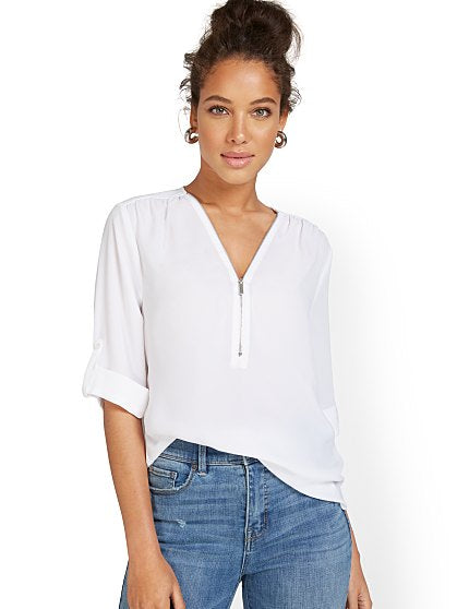 44.95 ZIPPER BLOUSE