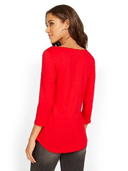 26.95 PERFECT 3/4 SLV TEE