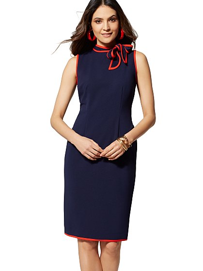 69.95 PIPED BOW NECK SHTH