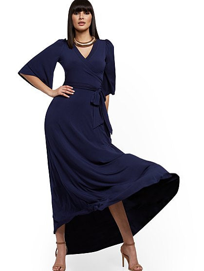 79.95 FLU SLV MAXI DRESS
