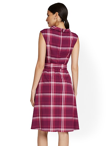 89.95  PLAID FLARE DRESS