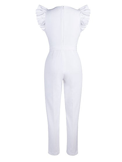 89.95 RUFFLE SLV JUMPSUIT