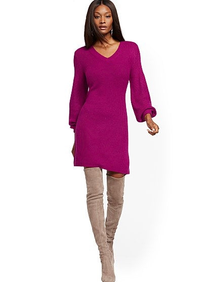 69.95 V NECK SWTR DRESS