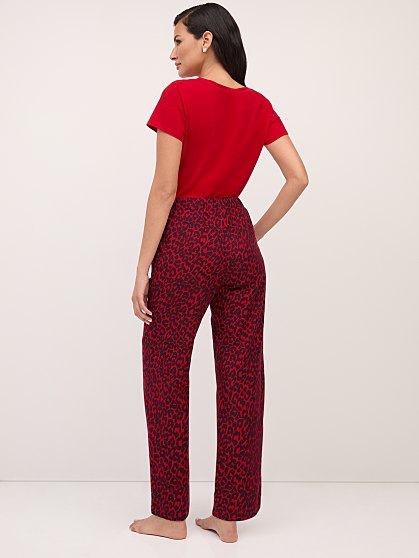 59.95 LEOPARD PJ SET RED