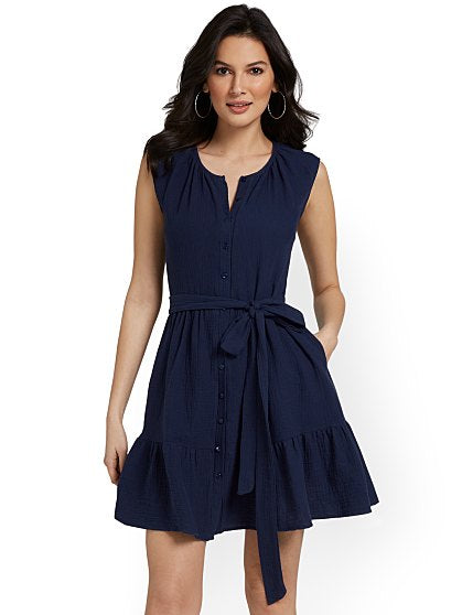 59.95 GAUZE SHIRTDRESS