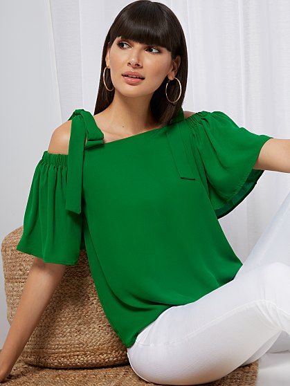 49.95 TIE SHLDR BLOUSE