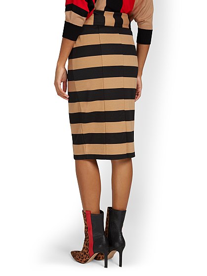 69.95 TIE-WAIST PONTE SKT