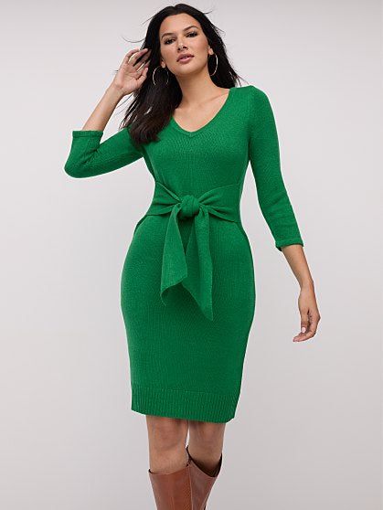 69.95 VNECK SWTR DRESS