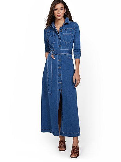129.95 DENIM MAXI DRESS