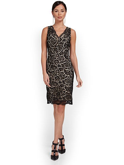 89.95 NUDE LINED LACE DRS