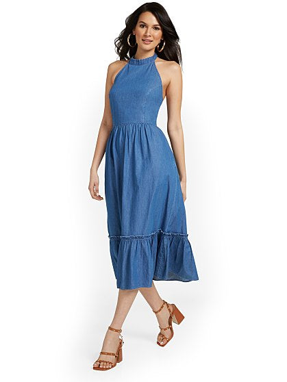 99.95 HALTER CHAMBRAY