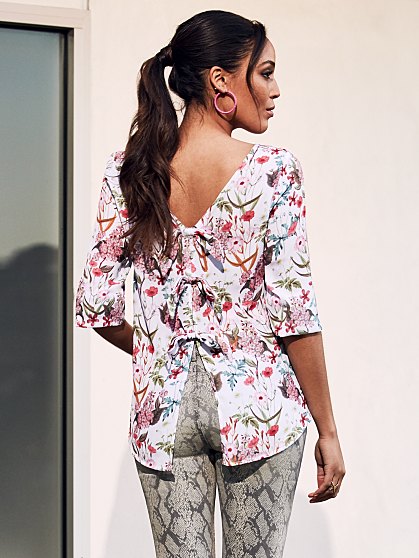 49.95 3 BOW BACK BLOUSE
