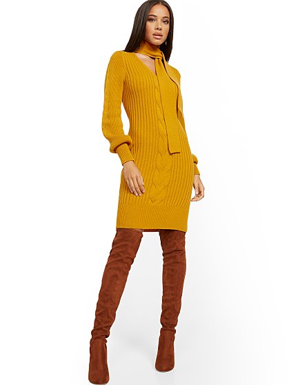 79.95 TIE NCK SWTR DRESS
