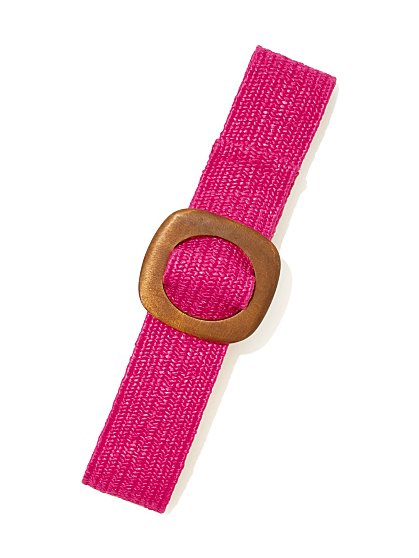 29.95 RAFFIA WD BKLE BELT
