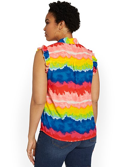 44.95 KI BOW NECK TOP PRT