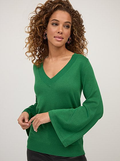 54.95 WIDE VNECK BELL SLV