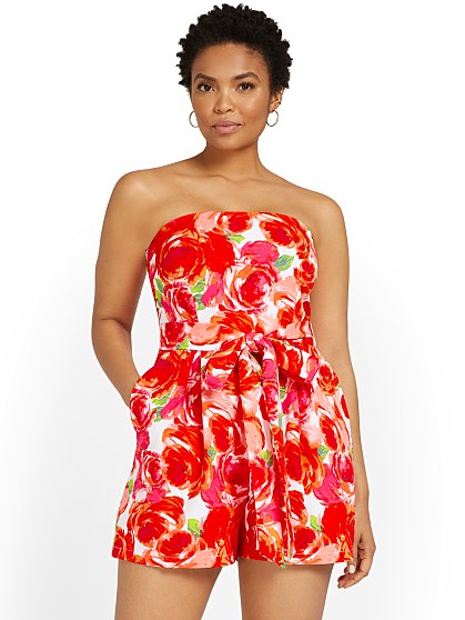 69.95 STRPLSS ROMPER FLOR