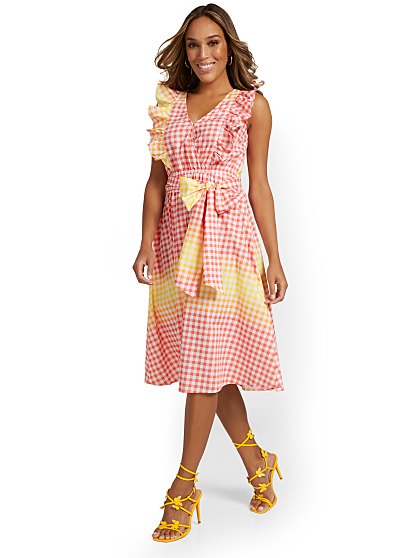 89.95 MULTI GINGHAM MIDI