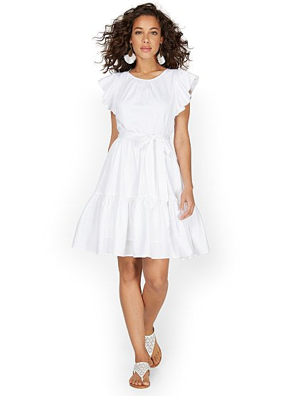 69.95  RUFFLE POPLIN DRS