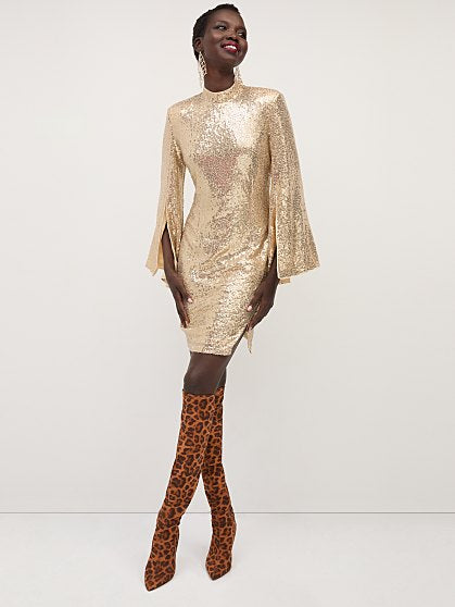 99.95 SEQUIN BELL SLV DRE