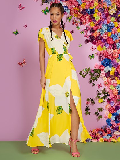 79.95 FLORAL WRAP DRESS